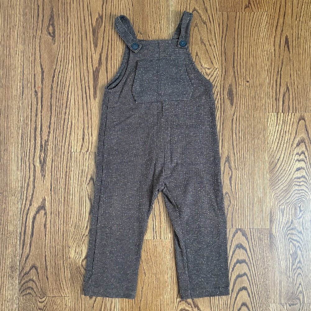 Zara Toddler Brown Overalls Unisex, Size 2-3